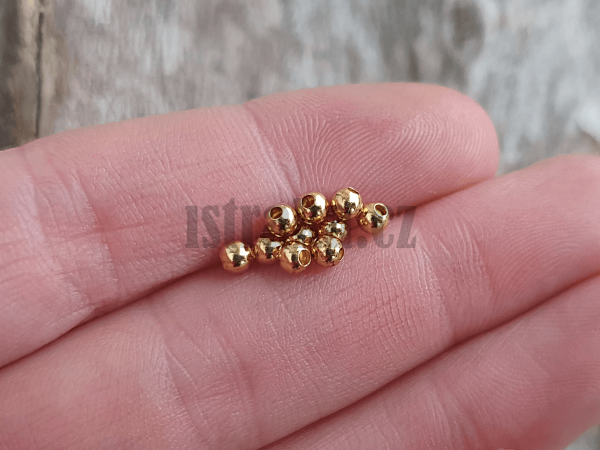 Korlek 3mm Ag925 pozlacen 5 ks