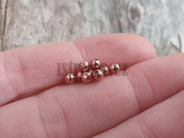 Korlek 3mm Ag925 pozlacen rovm zlatem 5 ks
